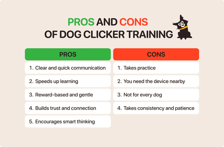 dog clicker training pros cons